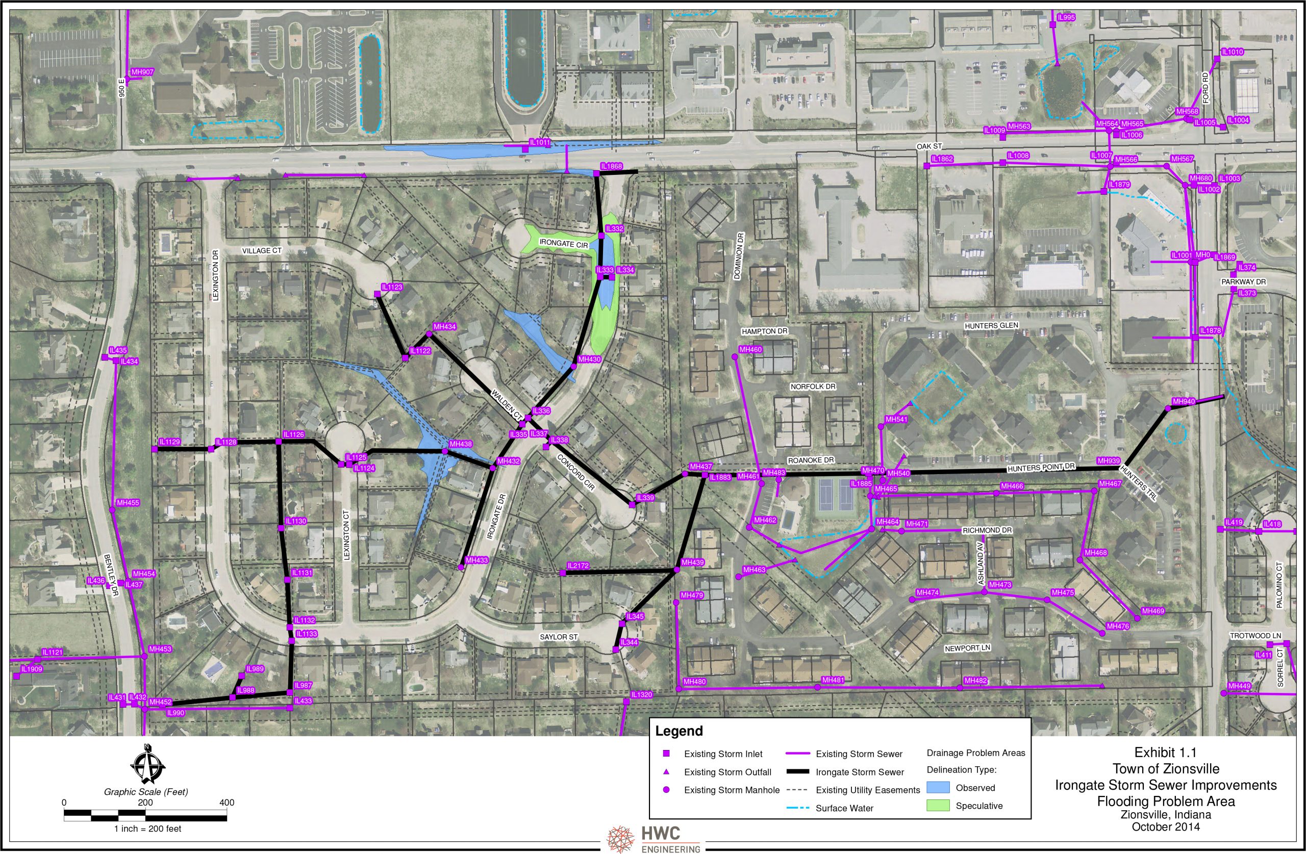 Zionsville Irongate Storm Sewer Improvements Study HWC Engineering